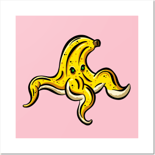 Banana Slip Peel Sticker Character Posters and Art